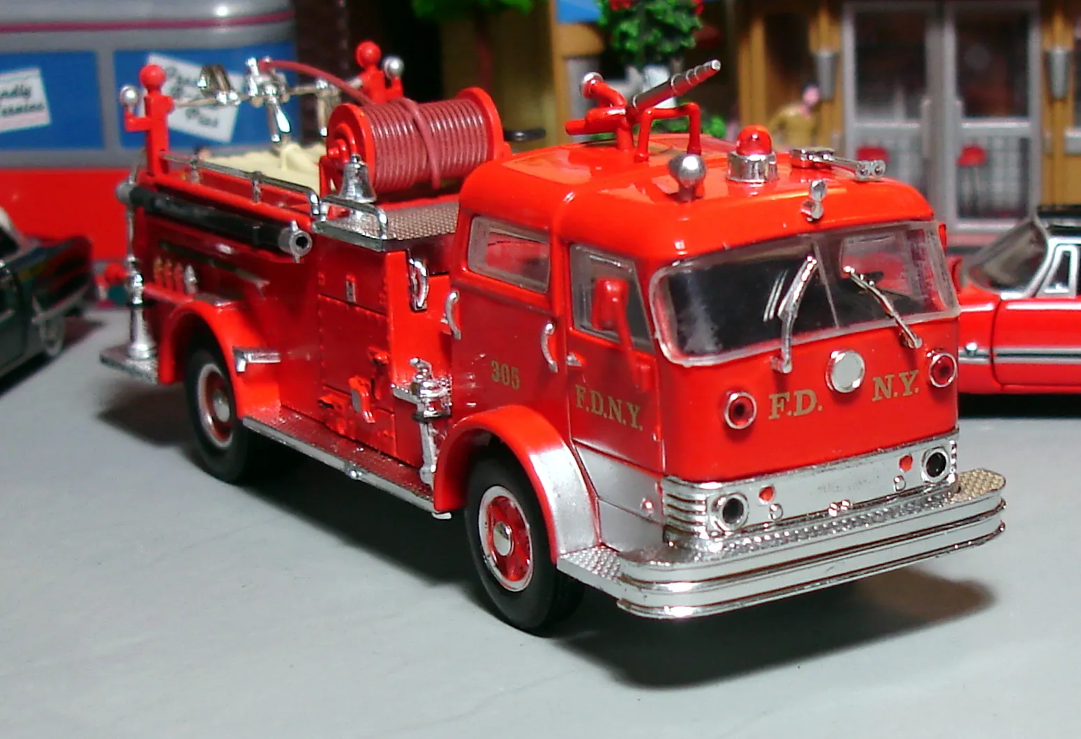 45711 metal diecast firetruck
