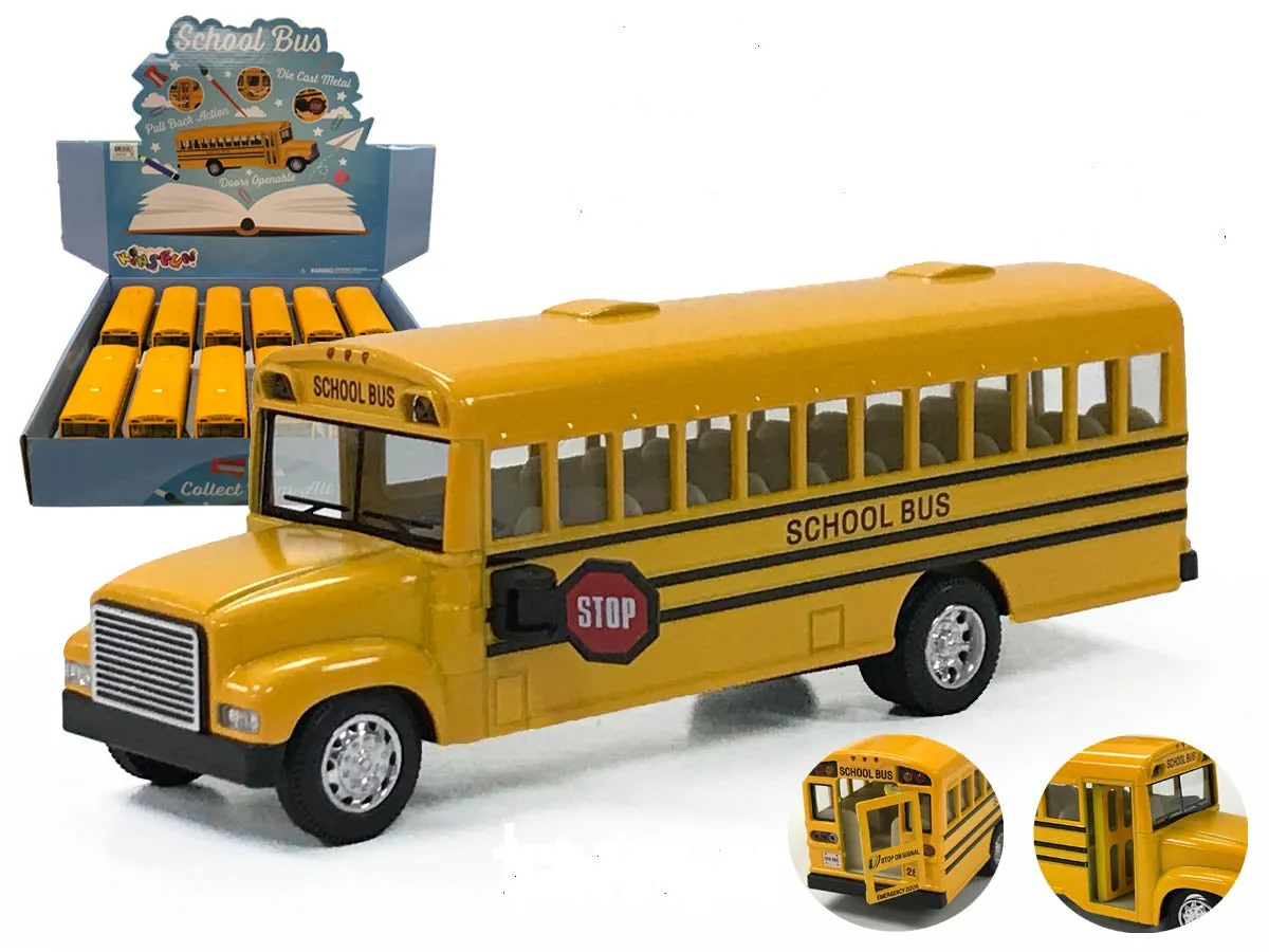 45810 school bus toy diecast doors