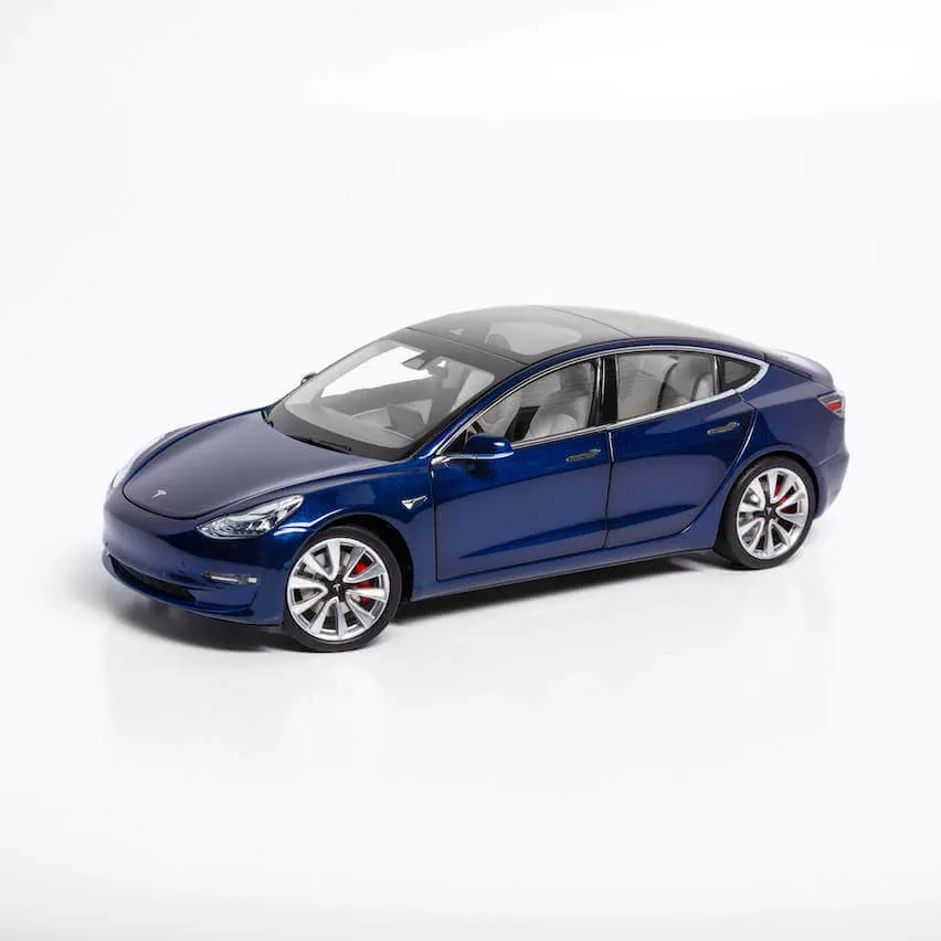 45918 tesla model s p100d red diecast details